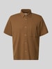 s.Oliver RED LABEL Regular Fit Freizeithemd aus Baumwoll-Mix Schoko