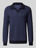 Christian Berg Men Strickpullover mit V-Ausschnitt Marine