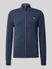 Gant Strickjacke mit Reißverschluss Marine Melange