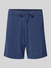 Colours & Sons Regular fit korte broek met ajourpatroon Marineblauw