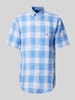 Fynch-Hatton Freizeithemd mit Streifenmuster Rauchblau Melange