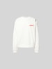 Marni Oversized Sweatshirt mit Label-Detail Offwhite