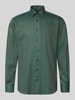 ETERNA Modern Fit Businesshemd mit Knopfleiste Dunkelgruen