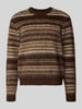 ONLY & SONS Relaxed Fit Pullover mit Crew Neck Kragen Modell 'AIDEN' Dunkelbraun