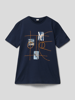 s.Oliver RED LABEL T-Shirt mit Motiv-Print Marineblau
