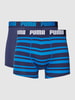 Puma Boxershort met deelnaden in een set van 2 stuks, model 'HERITAGE' Koningsblauw