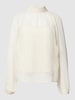 Vero Moda Semi-transparant blouseshirt met opstaande kraag, model 'RHEA' Offwhite