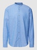 MCNEAL Tailored Fit Freizeithemd mit Stehkragen Royalblau
