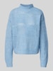 Vero Moda Regular Fit Strickpullover mit Stehkragen Modell 'MOON' Hellblau