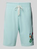 CHAMPION Regular fit sweatshorts met motiefprint Lichtblauw