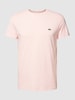 Lacoste T-shirt met logostitching, model 'Supima' Roze