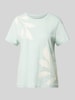 Tom Tailor T-shirt met motiefprint en -stitching Lichtblauw