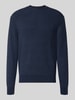 Jake*s Studio Men sweter w kroju regular fit z mieszanki wiskozy model 'MATTI' Granatowy
