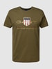 Gant T-Shirt mit Label-Print Modell 'Archiv Shield' Olivgrün