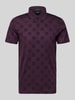 JOOP! Collection Slim Fit Poloshirt mit kurzer Knopfleiste Modell 'Bartholo' Violett