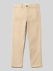 Mango Regular Fit Stoffhose mit Paspeltaschen 'Piccolo' Sand