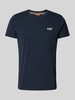 Superdry T-Shirt mit Label-Stitching Dunkelblau