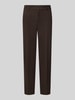 Lindbergh straight fit stoffen broek met viscose, Chocoladebruin