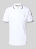 Christian Berg Men Poloshirt met labelstitching Wit