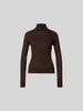 Victoria Beckham Longsleeve mit Rollkragen Dunkelbraun
