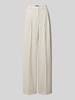 Cambio Wide Leg Stoffhose mit Bundfalten Modell 'ANNY' Sand