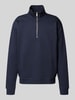 MCNEAL Sweatshirt mit Troyer-Kragen Dunkelblau