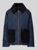 Barbour Steppjacke Modell 'DALROY'  mit Umlegekragen und Eingrifftaschen Marine