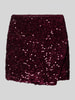 Only Regular fit skort met pailletten, model 'ANIKA' Bordeaux