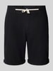MCNEAL Regular Fit Leinenshorts mit Tunnelzug Black