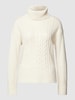 Tom Tailor Strickpullover mit Zopfmuster Beige