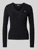 Polo Ralph Lauren Strickpullover mit Logo-Stitching Modell 'KIMBERLY' Black