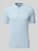 Drykorn Slim fit poloshirt met knoopsluiting, model 'TRITON' Lichtblauw