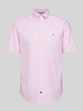 Tommy Hilfiger Regular Fit Business-Hemd mit Streifenmuster Rosa