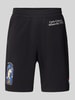 CARLO COLUCCI Sweatshorts mit Label-Print Black