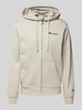 CHAMPION Sweatjacke mit Label-Stitching Beige