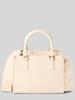 VALENTINO BAGS Handtasche mit Label-Strukturmuster Modell 'SAMBA' Ecru