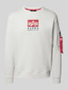 Alpha Industries Sweatshirt mit Reißverschlusstasche am Ärmel Hellgrau