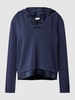 s.Oliver BLACK LABEL Hoodie met V-hals Marineblauw