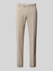 MCNEAL Slim Fit Anzughose mit Strukturmuster Beige