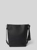 Seidenfelt Hobo tas met reliëflogo model 'LOHJA' Zwart