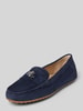 Lauren Ralph Lauren Leren instappers met labelapplicatie, model 'BARNSBURY' Donkerblauw