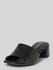 Tamaris Lederslides mit Blockabsatz Black