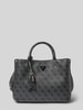 Guess Handtas met hengsel, model 'MERIDIAN GIRLFRIEND SATCH' Grafiet