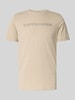 Lindbergh T-Shirt mit Label-Print Stein
