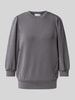 Selected Femme Sweatshirt met ribboorden, model 'TENNY' Middengrijs