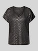 ONLY T-Shirt mit Allover-Print Metallic Black