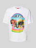 HUGO T-Shirt mit Label-Print Modell 'Duwood' Weiss