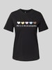 Pieces Regular Fit T-Shirt aus reiner Baumwolle Modell 'MARIA' Black