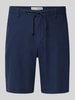SELECTED HOMME Korte regular fit broek met achterzakken Marineblauw