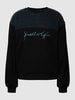 Kendall & Kylie Sweatshirt mit Label-Stitching Modell 'Mixed' Black